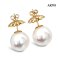 (PSL) Approx. 14.0 mm, Aurora Phoenix, White South Sea Pearl, Pearl Stud Earrings