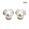 (PSL) Approx. 6.3 mm, Aurora Rose, Akoya Pearl, Pearl Stud Earrings with Three Petal Diamond Jacket