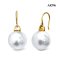 (PSL) 12.0 mm, Aurora Phoenix, South Sea Pearl, Pearl Fish Hooks Earrings