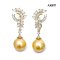 Approx. 12.0 mm, Gold South Sea Pearl,  "Jewelry of The Royal Family" Princess Kate Pearl Stud Earrings