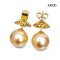 Approx. 11.0 mm, Gold South Sea Pearl, Stud Earrings