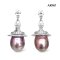 Approx. 11.0 mm, Freshwater Pearl, Vivian Dangle Pearl Stud Earrings