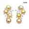 Approx. 7.0 - 8.0 mm, Gold South Sea Pearl, Icy Pearl Grape Stud Earrings