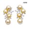 Approx. 7.0 - 8.0 mm, Gold South Sea Pearl, Icy Pearl Grape Stud Earrings