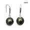 8.6 mm and 9.0 mm, Hanashinju, Tahitian Pearl, Fish Hooks Pearl Earrings