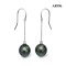 9.7 mm and 9.8 mm, Hanashinju, Tahitian Pearl, Fish Hooks Dangle Chain Pearl Earrings