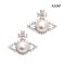 Approx. 8.0 mm, Hanamomo, Akoya Pearl, Evil Eyes Pearl Stud Earrings