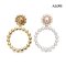 Approx. 4.0 - 7.0 mm, AK Pearl and Freshwater Pearl, Pearl Halo Pearl Stud Earrings with Hoop Pearl Jacket
