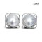 12.2 mm and 12.4 mm, The Rock Premium, "The Pinnacle of Baroque Pearls" Square Collection Pearl Stud Earrings