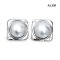 12.3 mm and 12.5 mm, The Rock Premium, "The Pinnacle of Baroque Pearls" Square Collection Pearl Stud Earrings