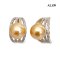 10.8 mm and 10.8 mm, Gold South Sea Pearl, Four Lines Diamond Pearl Stud Earrings