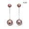 8.7 mm to 8.8 mm and  13.8 mm to 14.0 mm, Special Color, Copper Cosmos, Pearl Stud Dangle Pearl Earrings