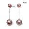 8.7 mm to 8.8 mm and  13.8 mm to 14.0 mm, Special Color, Copper Cosmos, Pearl Stud Dangle Pearl Earrings