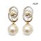 Approx. 10.0 mm, Gold South Sea Pearl, Rings Design Dangle Pearl Stud Earrings
