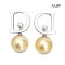 Approx. 4.0 mm and 12.0 mm, Akoya and South Sea Pearl, Front and Back Double Stud with D Letter Earrings