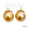 13.4 mm and 13.5 mm, Gold South Sea Pearl, Flower Cap Solitaire Pearl Drop
