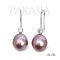 Approx. 12.0 - 13.0 mm, Edison Pearl, Fish Hooks Long Tail Dot Pearl Earrings