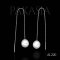 9.6 mm and 9.7 mm, White South Sea Pearl, Theader Pearl Earrings