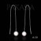 7.6 mm and 7.8 mm, Akoya Pearl, Threader Pearl Stud Earrings