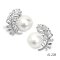 Approx. 10.0 - 11.0 mm, White South Sea Pearl, Plume Pearl Stud Earrings