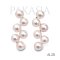 Approx. 5.0 mm up, Hanamomo, Akoya Pearl, Zigzag Chandelier Pearl Stud Earrings