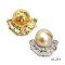 Approx. 10.0 mm up, Gold South Sea Pearl, Art Deco Pearl Stud Earrings