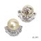 Approx. 10.0 mm up, Gold South Sea Pearl, Art Deco Pearl Stud Earrings