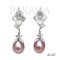 12.0 - 13.0 mm, Edison Pearl, Fish Hooks Flower Dangle Pearl Earrings