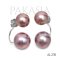 Approx. 11.0 mm and 12.0 - 13.0 mm, Edison Pearl, Arch Bridge Double Pearl Stud Earrings