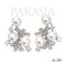 Approx. 6.0 mm, Hanamomo, Akoya Pearl, Firework Triple Pearl Stud Earrings