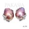 Approx. 14.0 mm, Edison Pearl, Flowers Rattan Pearl Stud Earrings with Omega Earring Backs