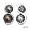 Approx. 10.0 - 12.0 mm, Tahitian Pearl, Spirit & Spiral Double Pearl Stud Earrings