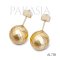 Approx. 11.3 mm, Hanashinju, Gold South Sea Pearl, Stud Earrings
