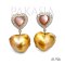 (GIA) 14.70x12.84x10.40 mm and 14.45x12.71x10.60 mm, Heart Shaped Pearl, Gold South Sea Pearl, Heart Stud Earrings Dangle Pearl