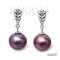 Approx. 8.0 mm, Edison Pearl, Genger Flower Dangle Pearl, Stud Earrings