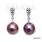 Approx. 8.0 mm, Edison Pearl, Genger Flower Dangle Pearl, Stud Earrings