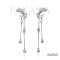 Approx. 4.0 -5.0 mm, AK Pearl, Bow Long Tail Chain Pearl, Stud Earrings