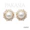 Approx. 9.0 - 10.0 mm, Edison Pearl, Pearl Halo CZ, Stud Earrings