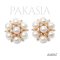 Approx. 5.0 mm, AK Pearl, Flower Pearls, Stud Earrings