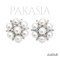 Approx. 5.0 mm, AK Pearl, Flower Pearls, Stud Earrings
