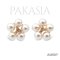 Approx. 4.0 mm, AK Pearl, Flower Pearls, Stud Earrings