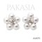 Approx. 4.0 mm, AK Pearl, Flower Pearls, Stud Earrings