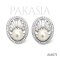 Approx. 7.0 mm, Moonlight, Akoya Pearl, Art Deco CZ Pearl, Stud Earrings
