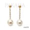 Approx. 7.0 mm, Moonlight, Akoya Pearl, Dot Chain Dangle Pearl, Stud Earrings