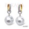 (PSL) Approx. 12.8 mm, Aurora Phoenix, Hoop Diamond with Pearl Jacket, Hoops Earrings