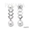 Approx. 9.5-10.0 mm, Sumo, Akoya Pearl, Double Pearl U Shape Three Layers Design Stud Earrings