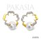 9.4 mm and 9.4 mm, White South Sea Pearl, Sakura Pearl Stud Earrings