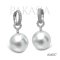 13.7 mm and 13.8 mm, White South Sea Pearl, Hoop Diamond with Pearl Jacket, Hoops Earrings