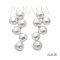 Approx. 4.0 mm, AK Pearl, Zig Zag Pearl, Stud Earrings