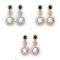 Approx. 11.0 mm, Gold South Sea Pearl,  Mabe Donuts Dangling Stud Earring